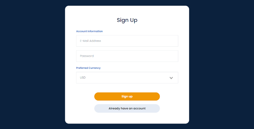 Registering with a Punt Casino account requires very little personal information making the process quick and very easy.