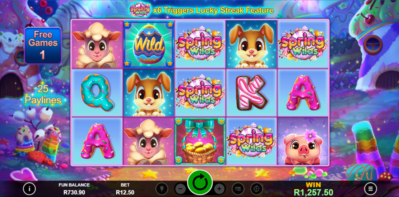 Spring Wilds slot at Punt Casino is one of the best Easter slot games online, and offers two bonus games to help you win.