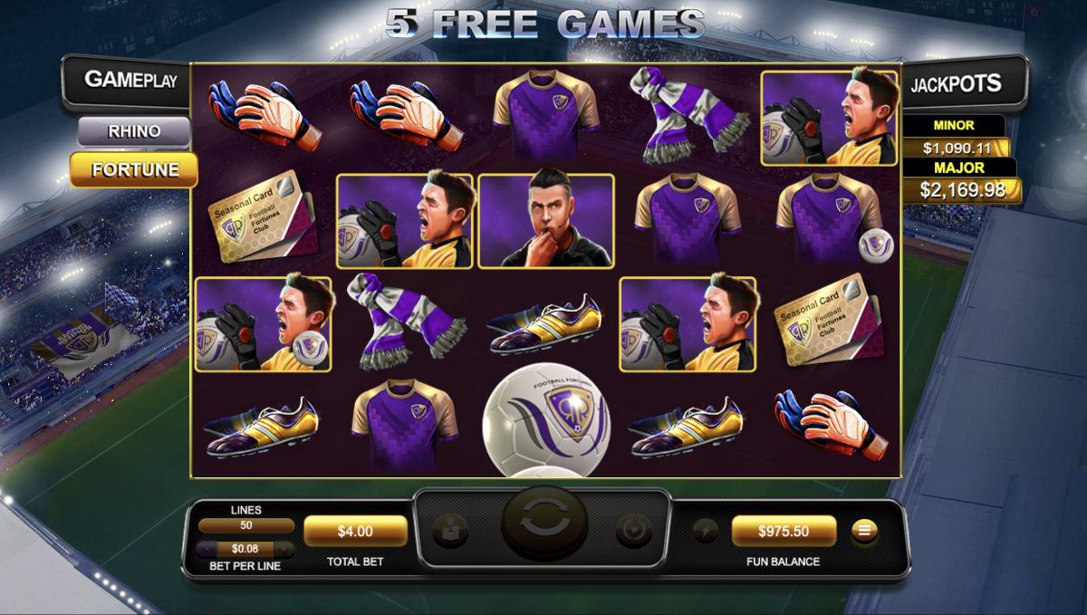 Punt Casino crypto games include Football Fortune slot with 2 different game modes and progressive jackpots.