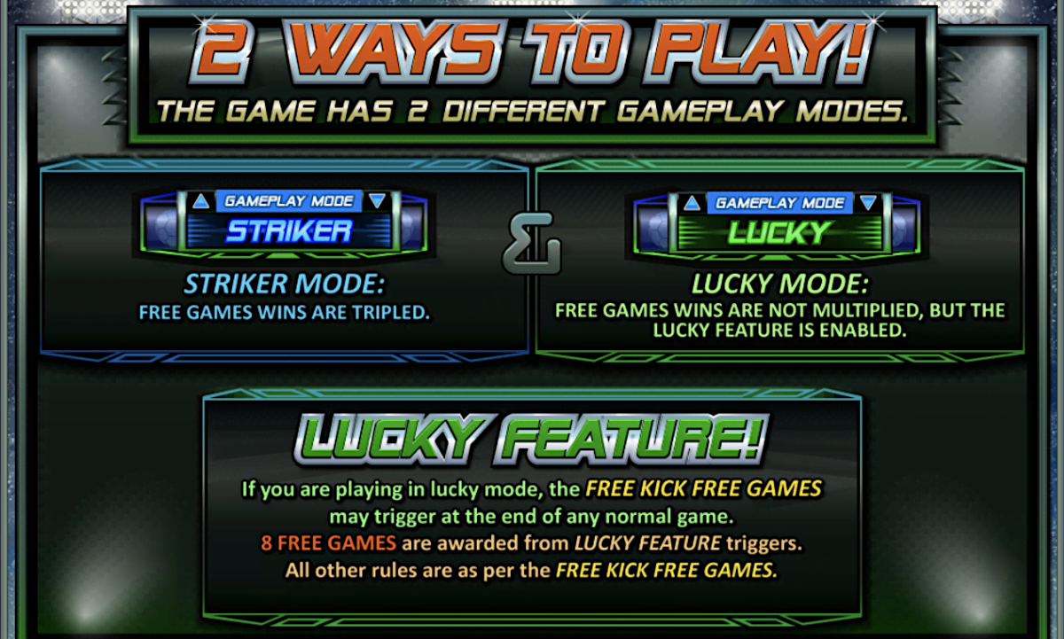 Football Frenzy slot at Punt Casino includes two different gameplay modes each offering different bonus features.