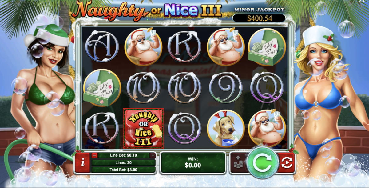 Naughty or Nice 3 slot at Punt Casino includes progressive jackpots and exciting free spins bonus to win real money.