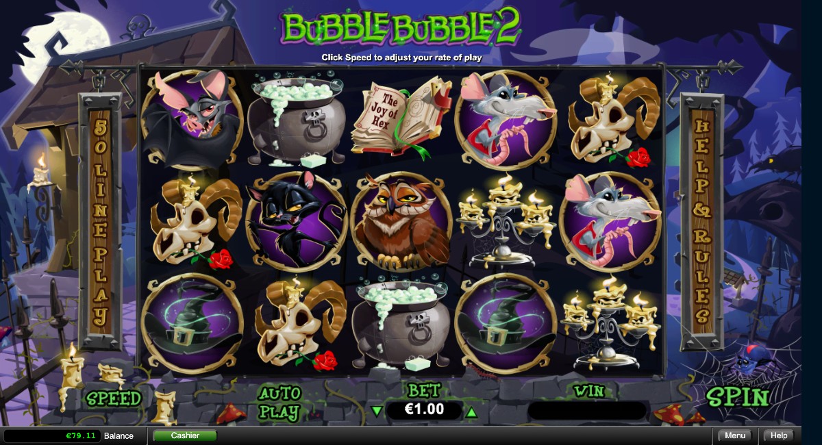 Bubble Bubble contains free spins with wild reels to ensure that there are magical rewards waiting for you as soon as you play.