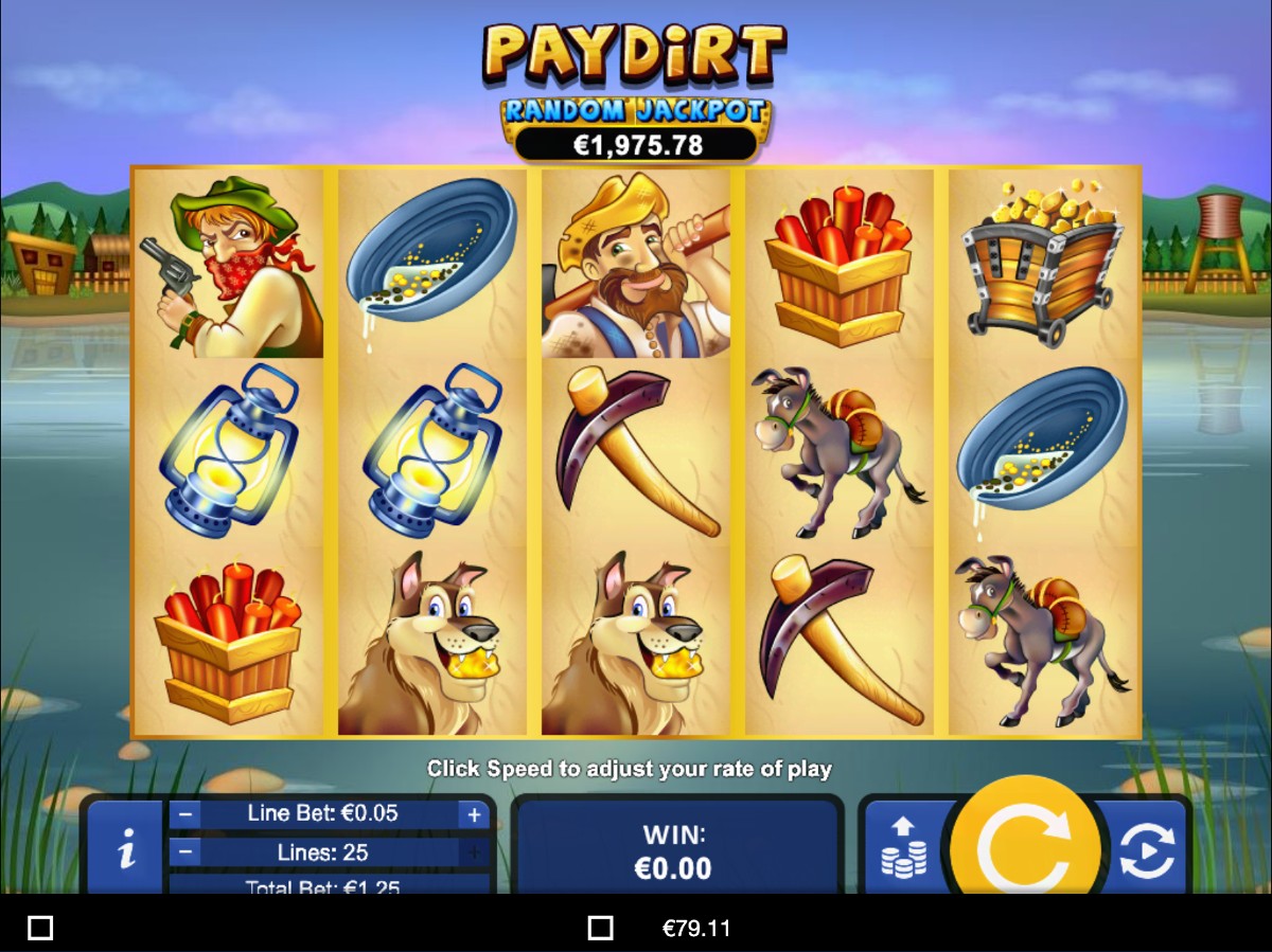 Play RealTime Gaming’s android slot, PayDirt! at Punt Casino.