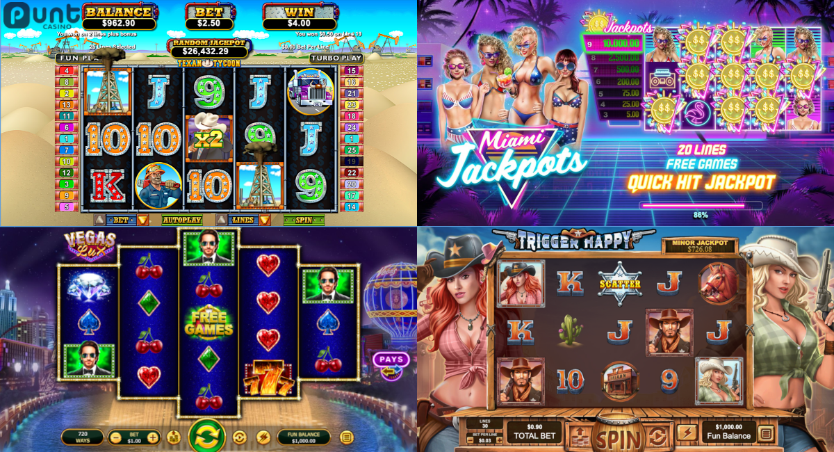 Punt Casino’s Independence Day slots include Texan Tycoon, Miami Jackpots, Vegas Lux, Trigger Happy, and many more.