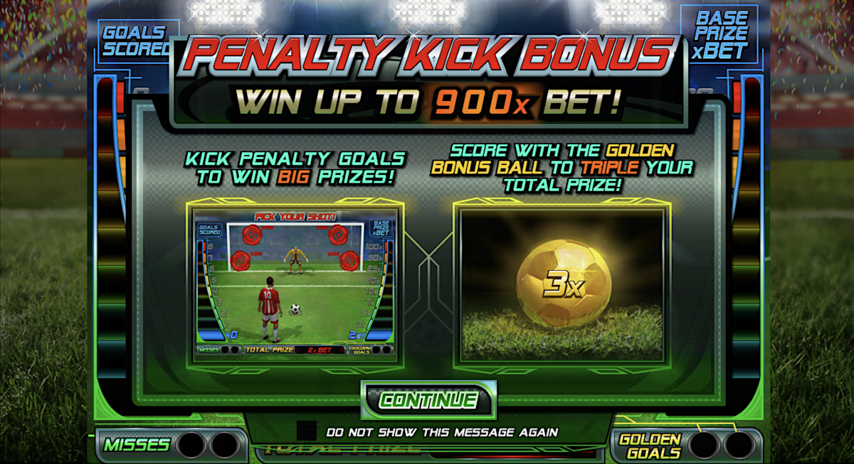 Football Frenzy slot at Punt Casino with its exciting Penalty Kick Bonus.