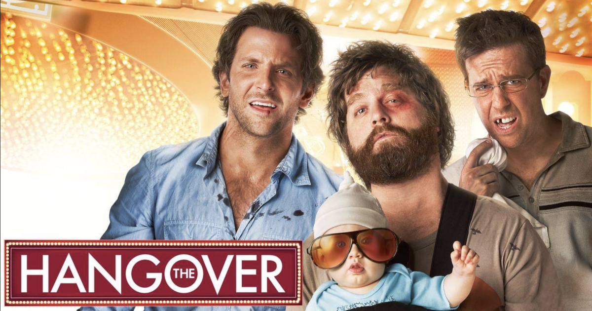The Hangover, released in 2009 with Bradley Cooper, Zach Galifianakis, and Ed Helms.