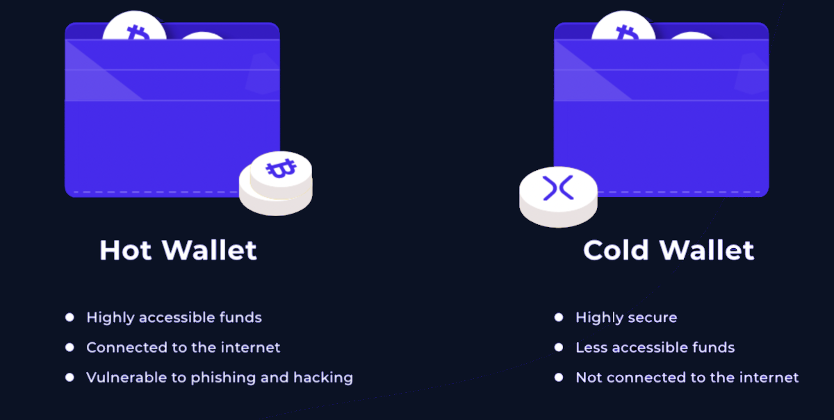 The difference between a hot bitcoin wallet and cold bitcoin wallet at Punt Casino.
